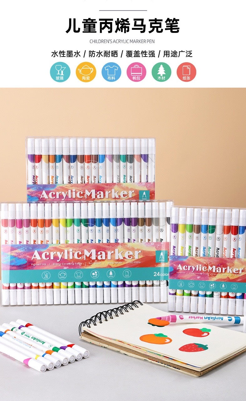 Skyglory Acrylic Marker Pens 36 Colors (PVE Packaging)